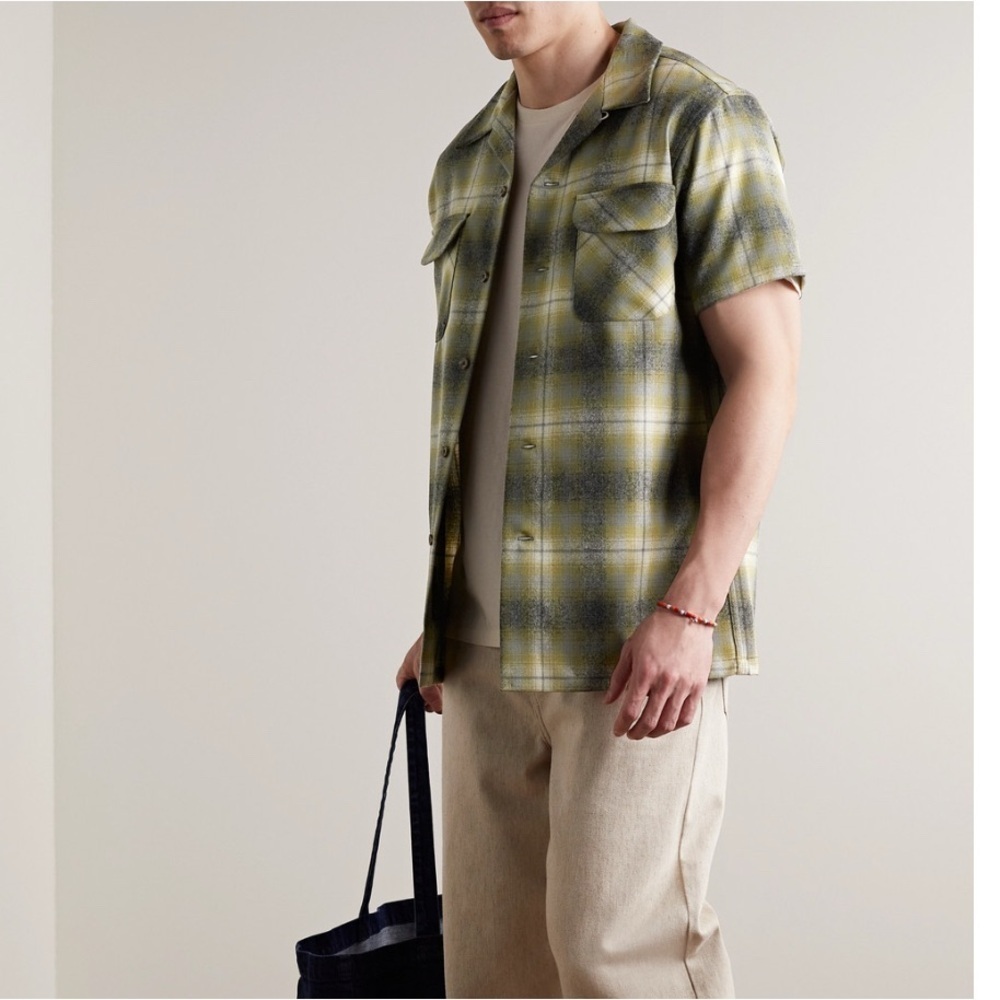 MEN'S VINTAGE PENDLETON SHORT-SLEEVE BOARD SHIRT | SIZE MEDIUM - Virgin Wool